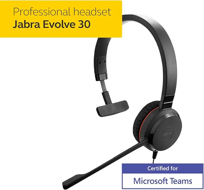 Jabra Evolve 30 II Mono MS - Professional Unified Communicaton Headset-DeskLoop Office