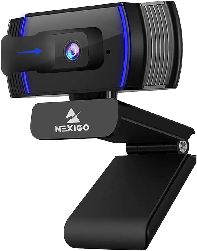NexiGo N930AF Webcam with Microphone for Desktop, Autofocus, Webcam for Laptop, Computer Camera, 1080p HD USB Web Camera, Compatible with Zoom/Switch 2/Teams/Webex-DeskLoop Office