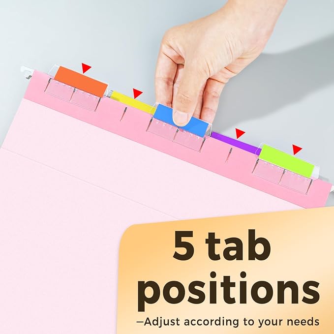 SUNEE 25 Pack Hanging File Folders, Bright Folders, Hanging File Folders Letter Size with 1/5-cut Tabs, Stay Organized for Your Home and Office Bulk File and Documents-DeskLoop Office