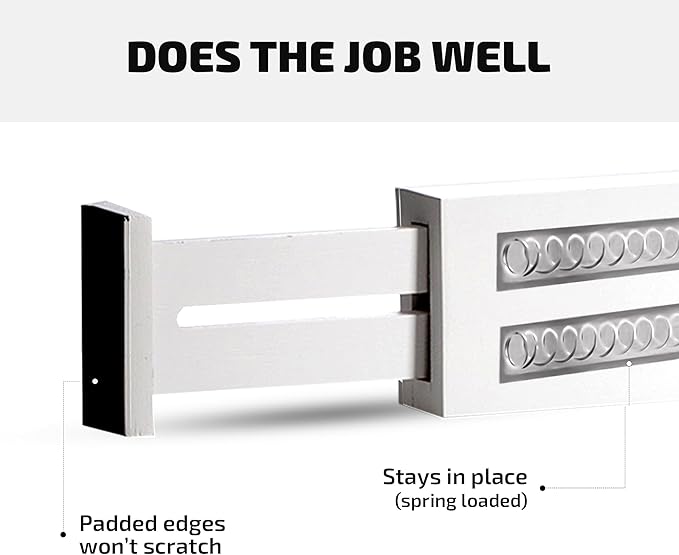 4 Pack Drawer Dividers Bamboo 2.6" High, 12.5"-17" Adjustable Drawer Organizers for Clothes, Expandable Dresser Separators in Bedroom/Bathroom/Kitchen/Office Organization and Storage (White)-DeskLoop Office