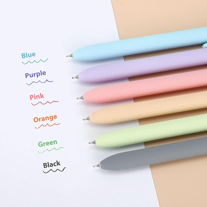 FIOVER Colored Pens, 24 Pack Colorful Gel Pens, Quick-Dry 0.7mm Medium Point for Journaling, Note Taking, Doodling, Aesthetic Office School Supplies, Gifts for Women Men(24PCS Aesthetic+Vintage)-DeskLoop Office