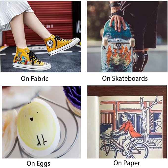 Shuttle Art 30 Colors Permanent Markers, Fine Point, Assorted Colors, Works on Plastic,Wood,Stone,Metal and Glass for Kids Adult Coloring Doodling Marking-DeskLoop Office