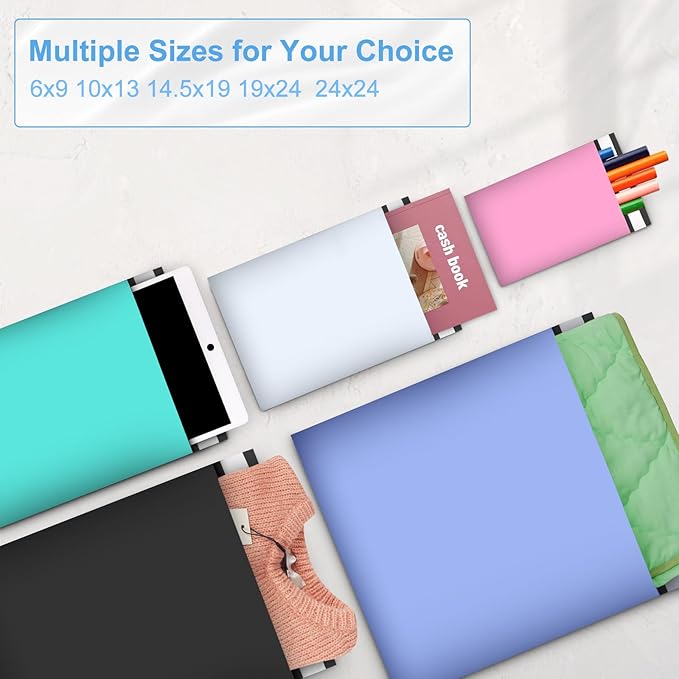 Poly Mailers 10x13 Inch 200 Pcs, White Shipping Bags, Mailing Envelopes with Self Seal Adhesive Strip, Waterproof and Tear-Proof Poly Bags for Non-Fragile Items.-DeskLoop Office