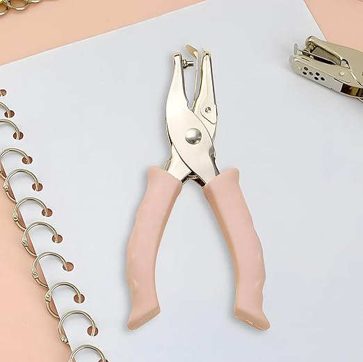 Single Hole Punch 1/4" and 1/8", 2 Pack Small Hole Puncher for Crafts, One Hole Paper Punch with Grip Handle, Small Hole Punch for Kids and Adults-DeskLoop Office