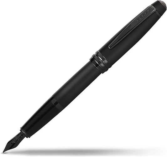 Cross Bailey Refillable Fountain Presented in a Premium Gift Box - Medium Point, Black Ink, Matte Black-DeskLoop Office