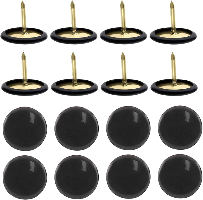 Piutouyar 300Pcs Black Decorative Flat Push Pin, Plastic Roundness Head Thumbtack, Black Thumb Tacks for Wall, Map, Cork Board, 3/8 Inch-DeskLoop Office