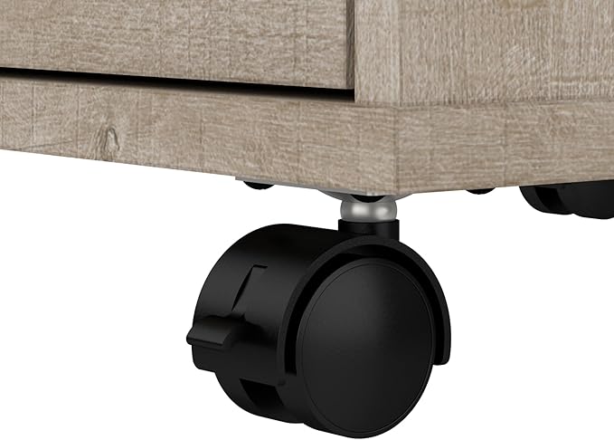 Bush Furniture Key West 2 Drawer Mobile File Cabinet, Rolling File Cabinet for Home Office-DeskLoop Office