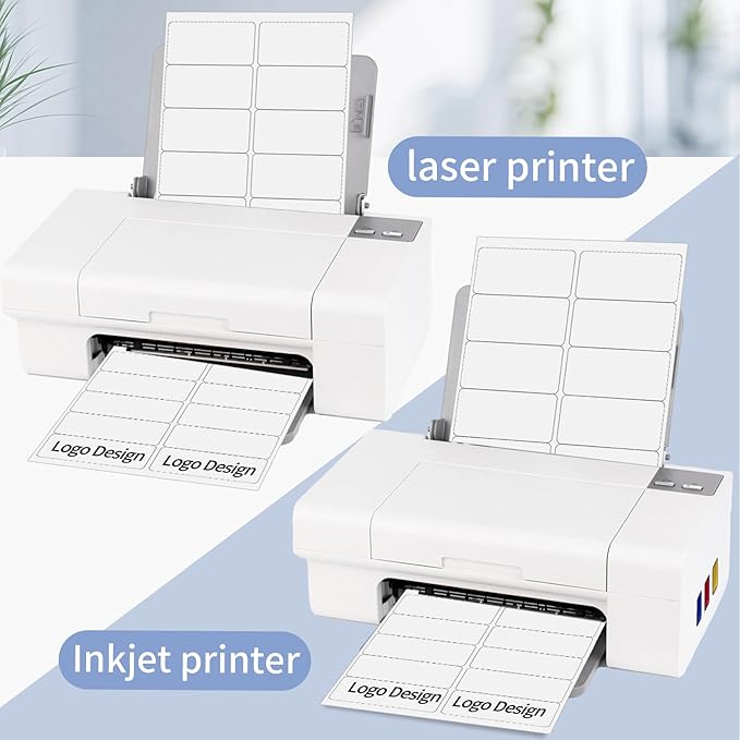 STARLIBOO Transparent Stickers Labels - 2" x 4" Address Labels Mailing Stickers for Laser/Inkjet Printer 8.5"×11"- 20 Sheet-DeskLoop Office