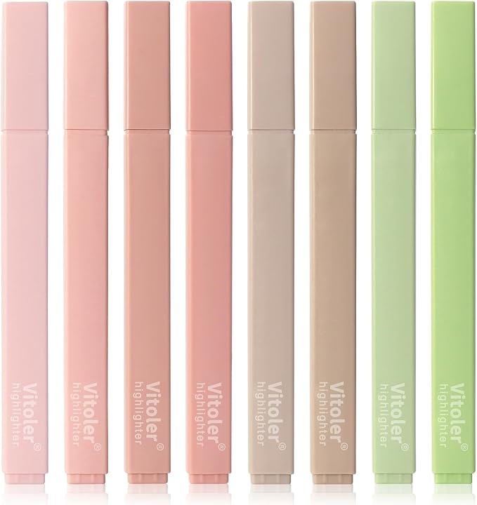 Highlighters Assorted Colors,8pcs Bible Highlighters No Bleed Hghlighter Markers for Journaling Back to School Teacher Supplies Office Supplies-DeskLoop Office