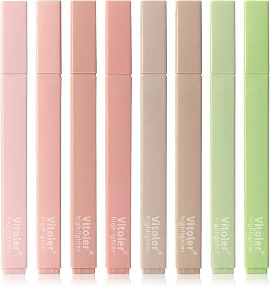 Highlighters Assorted Colors,8pcs Bible Highlighters No Bleed Hghlighter Markers for Journaling Back to School Teacher Supplies Office Supplies-DeskLoop Office