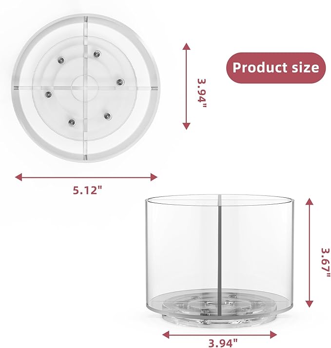 Absonic Pencil Holder for Kids, 360 Rotating Pen Holder for Desk Organizer and Storage, 4 Compartments Art Supply Marker Organizer, Pen Organizer Pencil Holder-DeskLoop Office