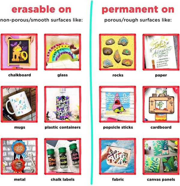 Chalkola 6 White Liquid Chalk Markers - White Dry Erase Liquid Chalk Pens for Chalkboard Signs, Blackboard, Car Window, Glass, Bistro | Variety pack - (3x) 3mm Fine Tip + (3x) 6mm Bold Size Ink Marker-DeskLoop Office