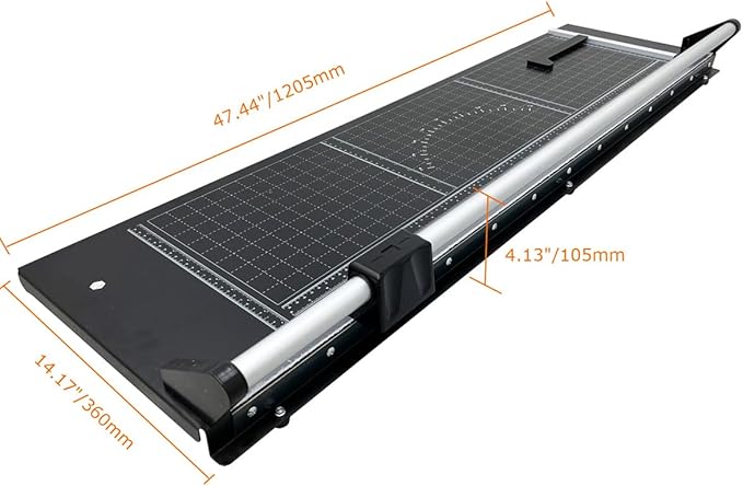 INTBUYING 36 Inch Commercial Manual Precision Rotary Paper Trimmer with an Angle Line Smart Rotary Paper Cutter for Cutting Photo Paper, Film, hot and Cold Laminating Paper, etc-DeskLoop Office