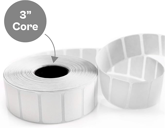 PSBM Thermal Transfer Labels, 4x3 Inch, 4 Rolls, 1960 Labels/Roll, 3 Inch Core, Perforated, Must Have Thermal Ribbon (Not Included)