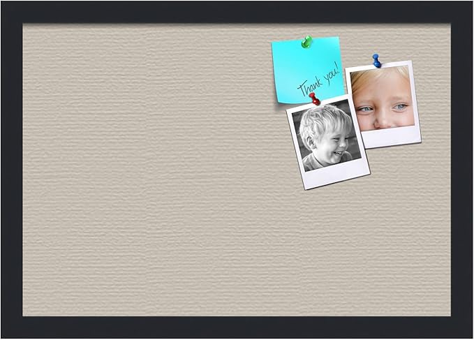 PinPix 19x13 Inch Cork Bulletin Board. This Decorative Framed Pin Board Comes with Desert Pastel Design and a Satin Black Frame. Ideal for Home Office Decor or Message Board (PinPix-1815)-DeskLoop Office