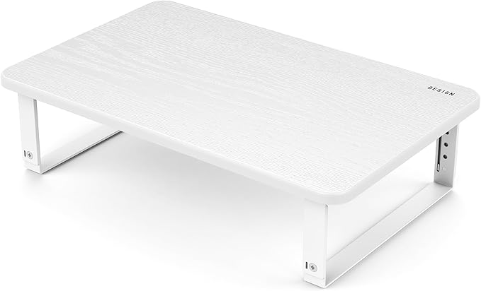 BESIGN MS01 Monitor Stand Riser, Height Adjustable Laptop Stand, Computer Monitor Stand for Monitor, Computer,Laptop,Printer (White)-DeskLoop Office