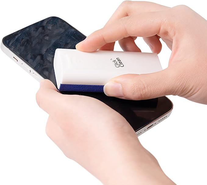 CLICK CLEAN Touchscreen Mist Cleaner, Screen Cleaner, All in One Screen Cleaner Spray with Microfiber and Phone Stand for All Phones, Laptop and Tablet Screens (Dark Blue)-DeskLoop Office