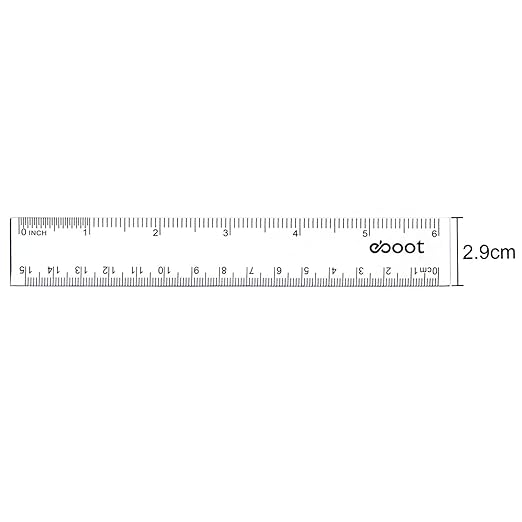 2 Pack Plastic Ruler Straight Ruler Plastic Measuring Tool for Student School Office (Clear, 6 Inch)-DeskLoop Office
