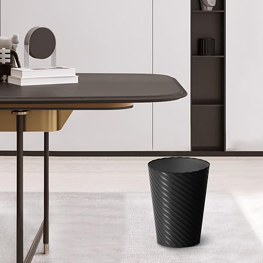 Bathroom Trash Can, 3 Pack 1.8 Gallons Small Trash Can with Trash Bags, Bathroom Garbage Can, Plastic Trash Bin, Round Waste Basket for Bedroom, Office, Room (White Black Grey)-DeskLoop Office