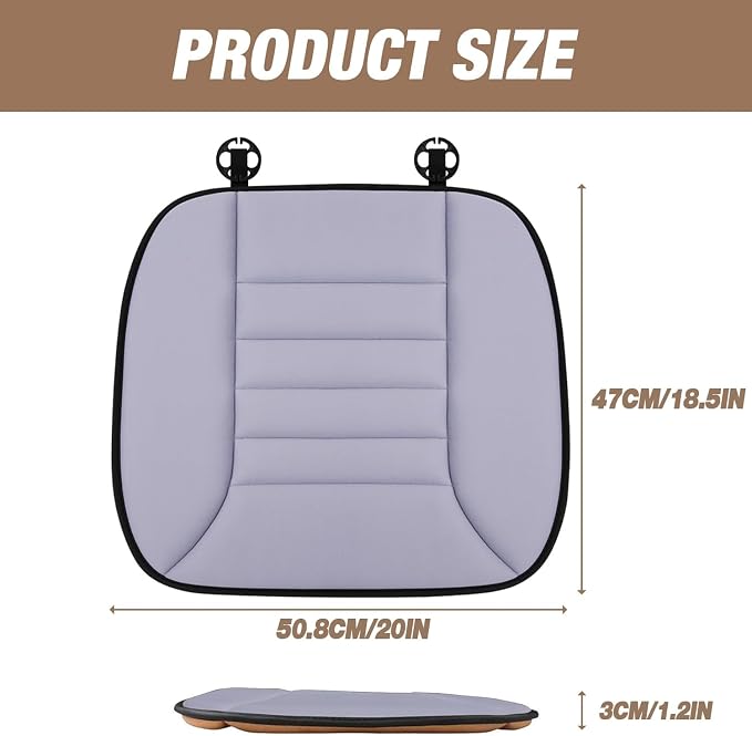 MYFAMIREA Car Seat Cushion Pad 1.2" Thick Comfort Seat Protector - Image 7