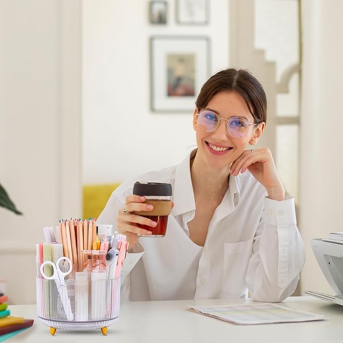 SKYDUE Rotating Pencil Pen Holder, Pen Organizer - Image 7