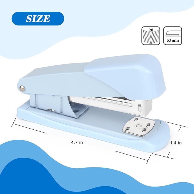 Tamaki Stapler, Office Stapler, Staplers for Desk(Blue)-DeskLoop Office