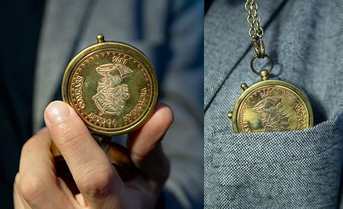 Handmade Antique Vintage Brass Compass | Exquisite Nautical Compass | Home Decor | Pocket Compass Gift for Every Occasion | Super7One-DeskLoop Office