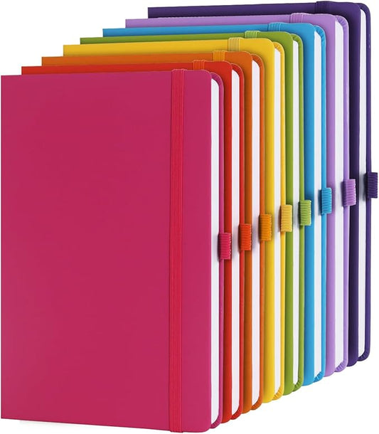 KODAPAGE A5 Liend Journal Notebook, 7mm College Ruled Notepad, Journaling for Writing, Work, School, Travel and Note Taking, Hardcover 224 Pages (112 Sheets) 5.5 x 8.3 inches Multicolored (8 Pack)-DeskLoop Office