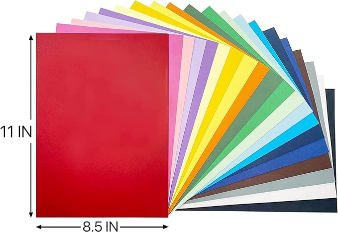 Colored Cardstock Paper, A4 Heavy Card stock 30 Assorted Colors for Cricut, Thick Paper for Card Making, Scrapbooking, Printer, Craft (80lb / 230gsm)-DeskLoop Office