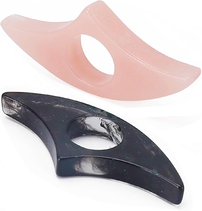 Thumb Book Page Holder for Reading 2Pack,Starry Ring Opener Bookmark,Readers Reading Finger Holder Book Lovers Gifts (Pink,Black)