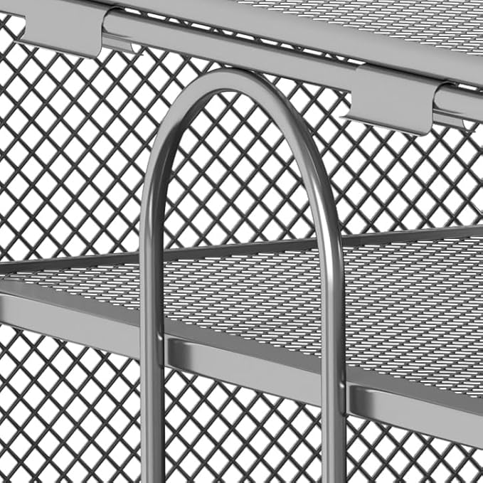 EasyPAG Mesh Desk Filer Organizer Tray 8 Slot Office Desk Paper Storage Organizer for A4 / Letter Sizer Floder, Silver-DeskLoop Office