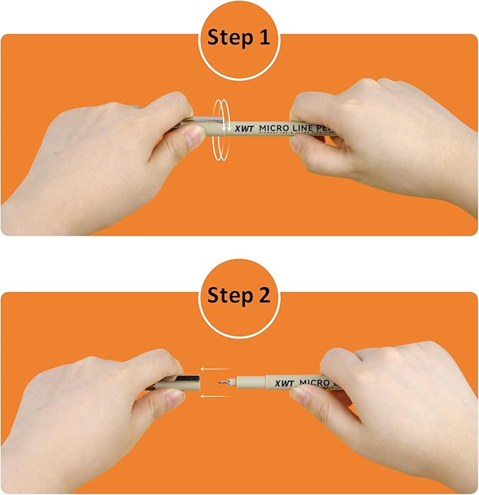 12+1 Fineliner Drawing Art Pens, Black Waterproof Pigment Ink Set for Artists, Sketching, Manga, Watercolor, Calligraphy, and Detail Outlining Archival Quality Inking Markers-DeskLoop Office