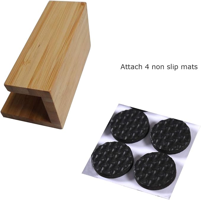 enyuwlcm 2 Pack Bamboo Wood Desktop Business Card Holder Display for Desk Sturdy Business Card Stand for Office Tabletop Counter Organizer-DeskLoop Office