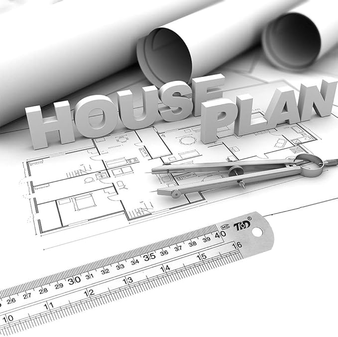 ZZTX Ruler Metal Straight Edge Stainless Steel Ruler 6 Inch 8 Inch 12 Inch 16 Inch Ruler Set Rulers Bulk Set of 4-DeskLoop Office