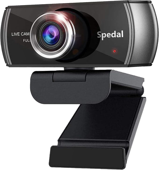 Spedal Webcam 1080P 30fps, HD Computer Webcam with Microphone for Desktop,100 Degrees Wide Angle Web Camera for Zoom Xbox YouTube Skype FaceTime Hangouts-DeskLoop Office