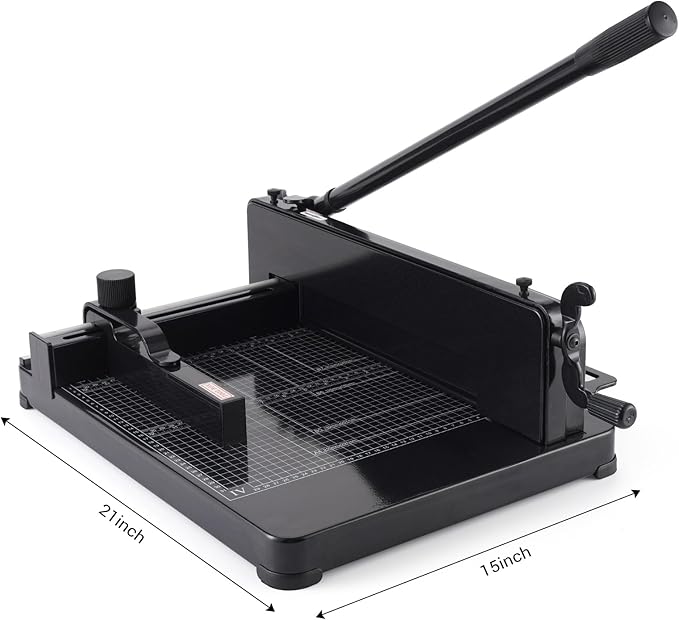 Heavy Duty Paper Cutter,12 inch Guillotine Paper Cutter,Guillotine Paper Cutters and Trimmers Cards Leather with Metal Base for Office Home School (Black, a4)-DeskLoop Office