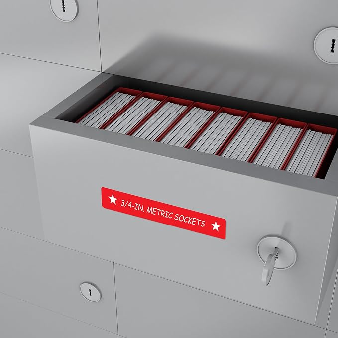 Tenare Magnetic Tool Box Labels, 4.5 x 0.75 Inch Organizer Magnets - Image 7