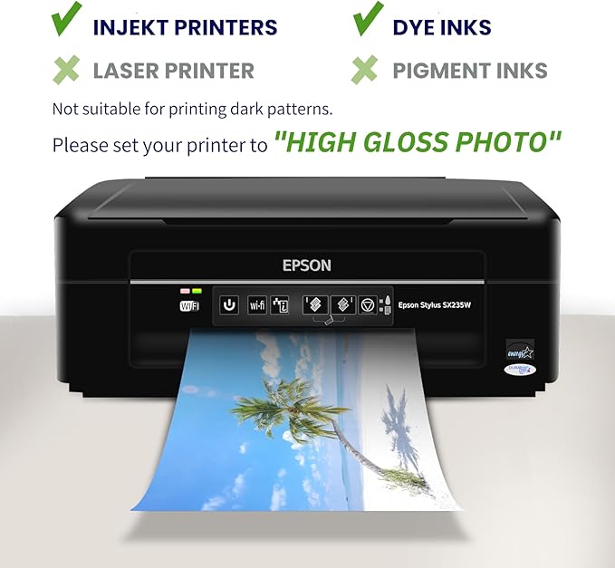 Double Sided Glossy Photo Paper 8.5x11 100 Sheets, Goefun 200GSM/54LB Inkjet Printer Paper 8.5 x 11 Glossy for Crafting, Chip Bags, Calendars, Menus, Cards and Invitations-DeskLoop Office