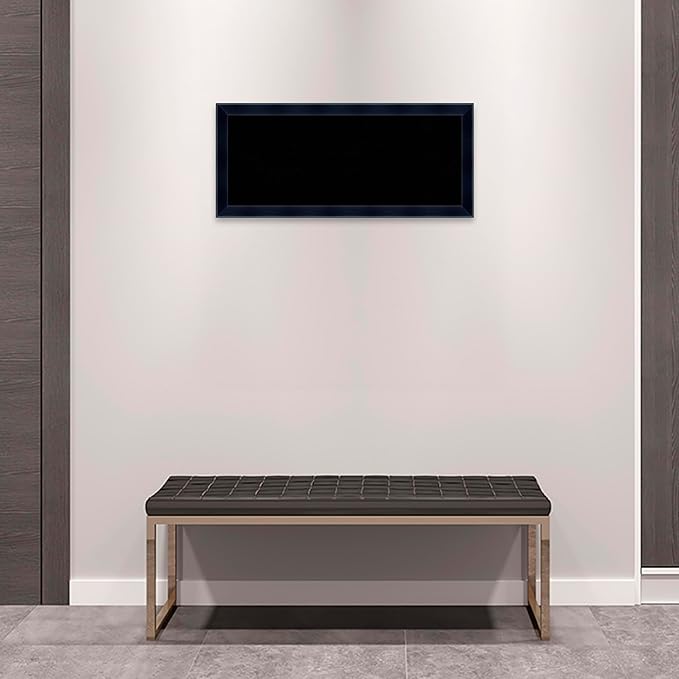 Amanti Art Black Cork Board for Wall, 14x32 Vision Board with Black Wood Frame, Medium Corkboard Office Decor for Home Organization, Modern Corkboard Pinboard to Display Items for Home Organization-DeskLoop Office