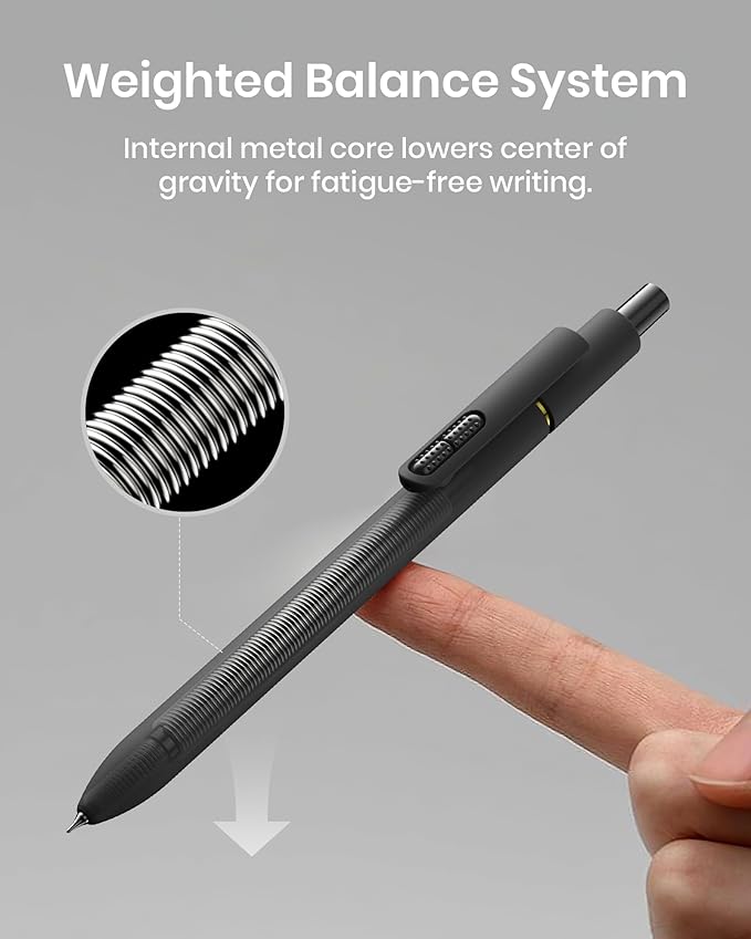 16 Pcs Gel Pens - 0.7mm Fine Point Smooth Writing Fidget Pens, Quick-Dry Long Lasting Black Ink, Office & School Supplies Men Women Student (16 Count, Black Ink)-DeskLoop Office