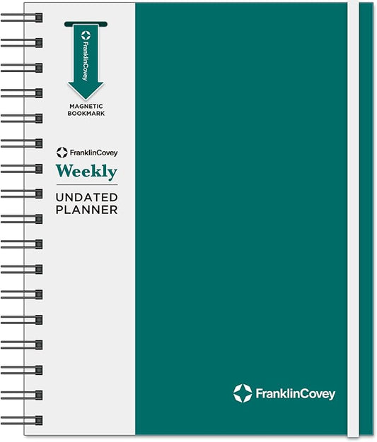 FranklinCovey - Undated Planner | Weekly - Wire-Bound Planner (7” x 8.5” X 1”)-DeskLoop Office