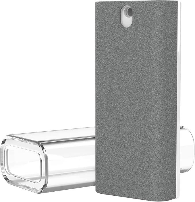 CLICK CLEAN Touchscreen Mist Cleaner, Screen Cleaner, All in One Screen Cleaner Spray with Microfiber and Phone Stand for All Phones, Laptop and Tablet Screens (Grey)-DeskLoop Office