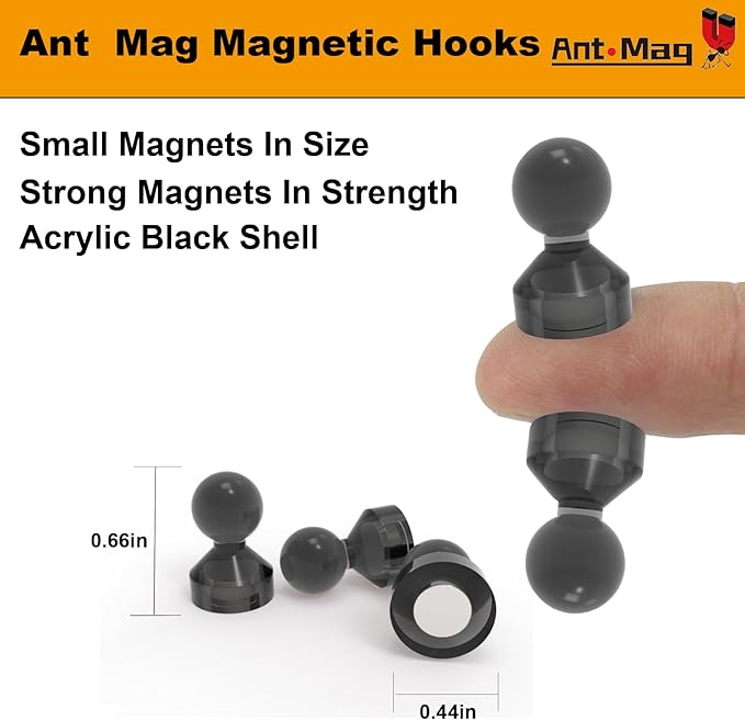 Ant Mag Magnetic Push Pins 48pcs Strong Whtieboard Pins Magnets Perfect Use for Map Fridge Kitchen Home Office Classroom-DeskLoop Office