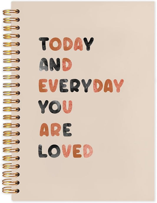 SNNDER Mental Health Motivational Spiral Notebooks, Inspirational Journaling Notebook, Positive Affirmation Journal Notebooks for Writing, You Are Loved Gifts for Kids Women, 5.5x8.3 Inch-DeskLoop Office