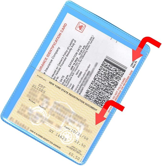 StoreSMART Light Blue Auto Insurance and ID Card Holder – 2 Pack RFS20-LB2 - Image 2