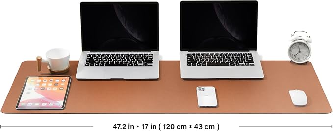 Large Cork Desk Mat - 47.2"x 17" Desk Pad for Office and Home - Ideal for Large Mouse Pad and Desk Mats on Top of Desks(Brown)-DeskLoop Office