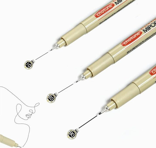 Micro Fineliner Set – 3 size Archival Ink pens for Technical Drawing, Anime & Sketching – Artists, Architects & Illustrators-DeskLoop Office