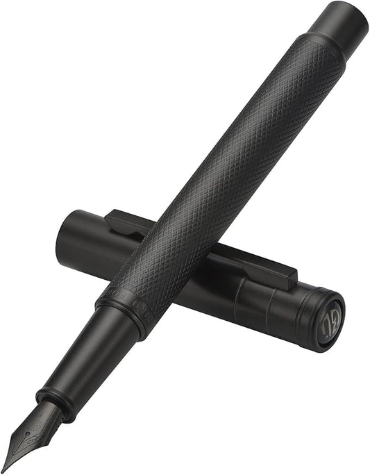 Asvine Black Forest Fountain Pen Fine Nib, Ink Cartridge Not Included, Classic Design with Converter and Metal Pen Case Set-DeskLoop Office