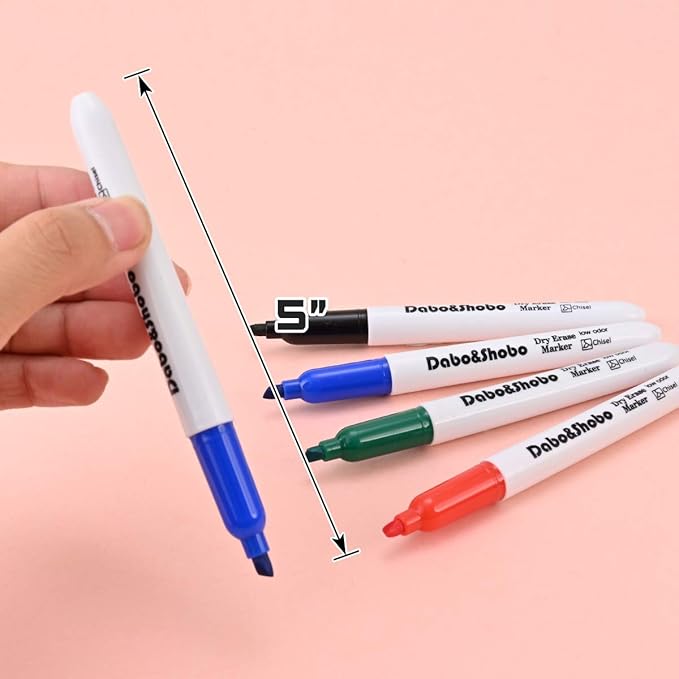 Dabo&Shobo White Board Markers-72 Pcs 4 Color Fine Tip Whiteboard Markers,Perfect for Writing on Whiteboard Mirrors Glass for School Office Home…-DeskLoop Office