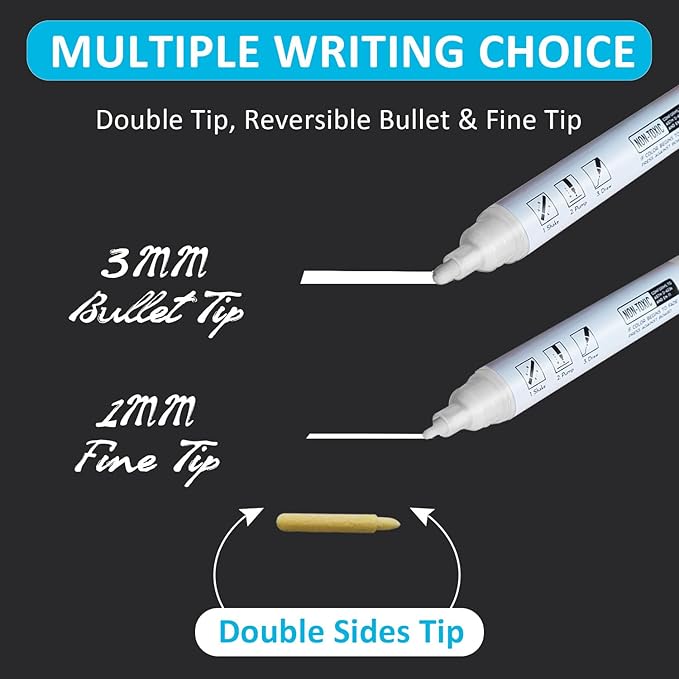 Glass Whiteboard Markers, Spray Magnetic Eraser & 2-in-1 Reversible Dual Tip - Bullet & Fine Point, Erasable Liquid Dry Erase Pens (4 Black 1 Blue 1 Red) for Acrylic Window Mirrors-DeskLoop Office